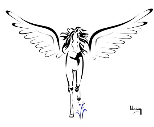 Awesome Winged Pegasus Tattoos Design