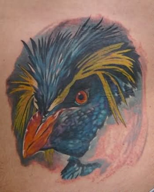 Rock Hooper Penguin Head Tattoo