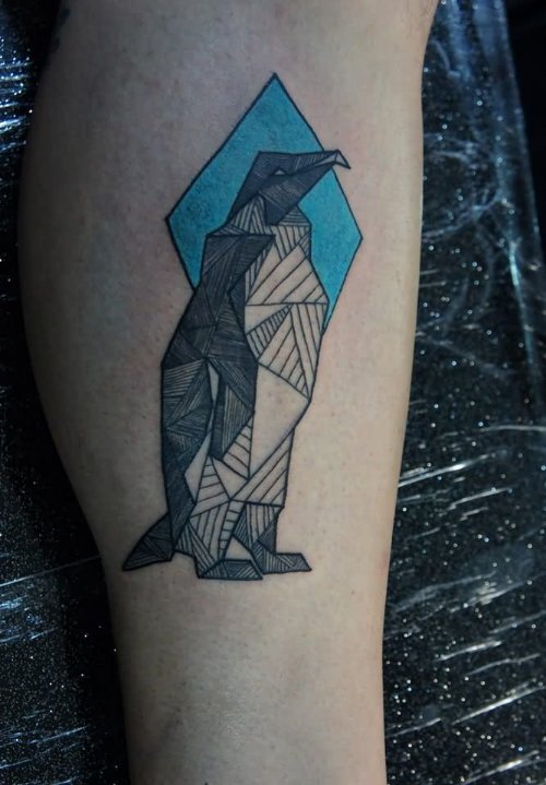 Abstarct Penguin Tattoo
