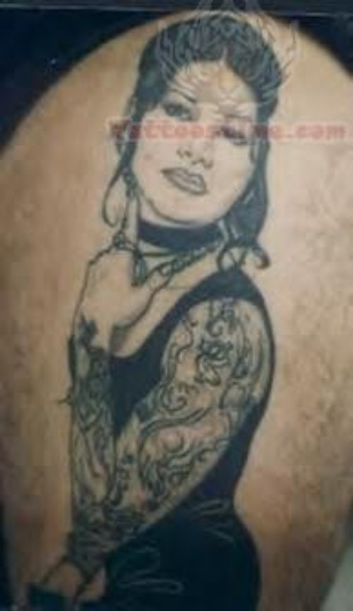 People Tattoo Of Girl