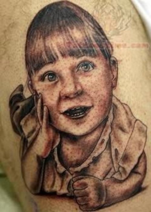 Cute Girl -  People Tattoo
