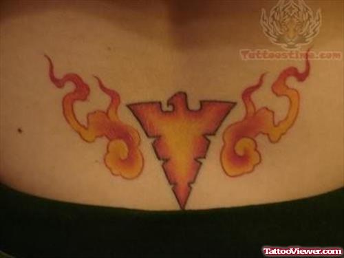Phoenix Tattoo On Back Waist