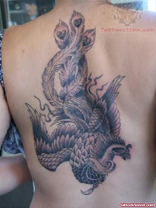 Japanese Phoenix Tattoo On Back