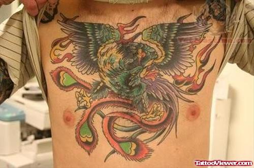 Phoenix Tattoo For Chest