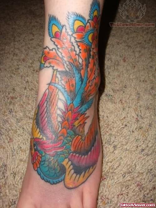 Phoenix Tattoo For Foot
