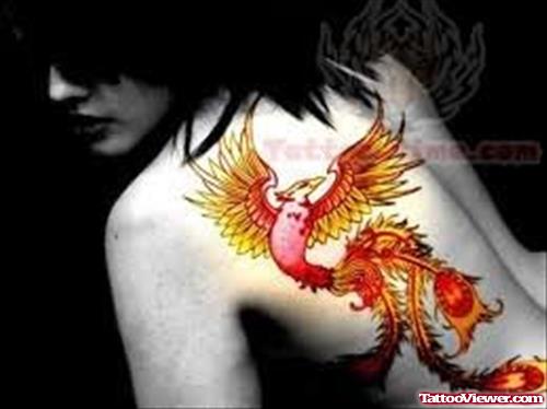 Dark Phoenix Tattoo On Back