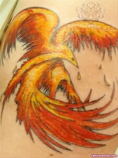 Yellow Phoenix Tattoo