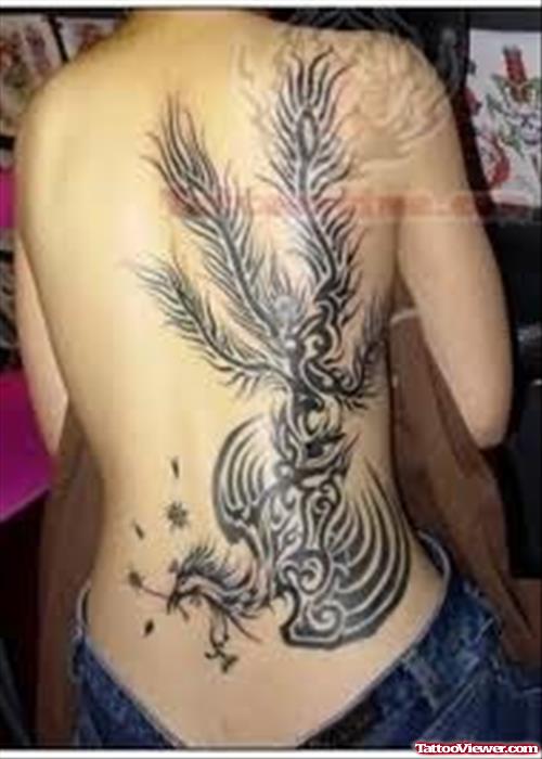 Phoenix Back Body Tattoo Picture