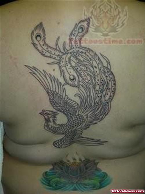 Large Phoenix Tattoo On Back