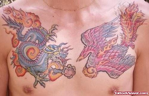 Phoenix Tattoo On Chest