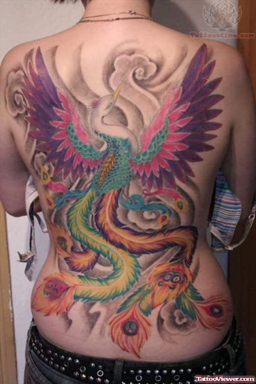 Phoenix Back Body Tattoo