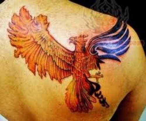 Back Shoulder Phoenix Tattoo