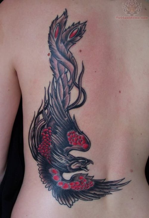 Phoenix Tattoo For Back Side