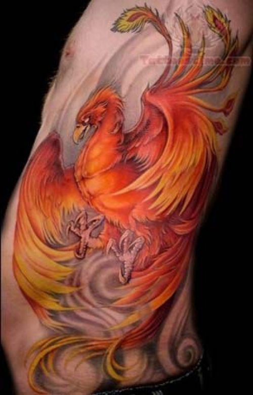 Phoenix Side Rib Tattoos