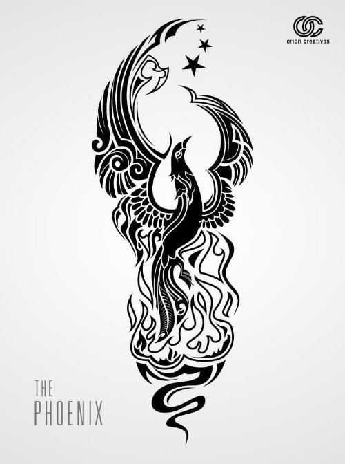 Best Tribal Phoenix Tattoo Design