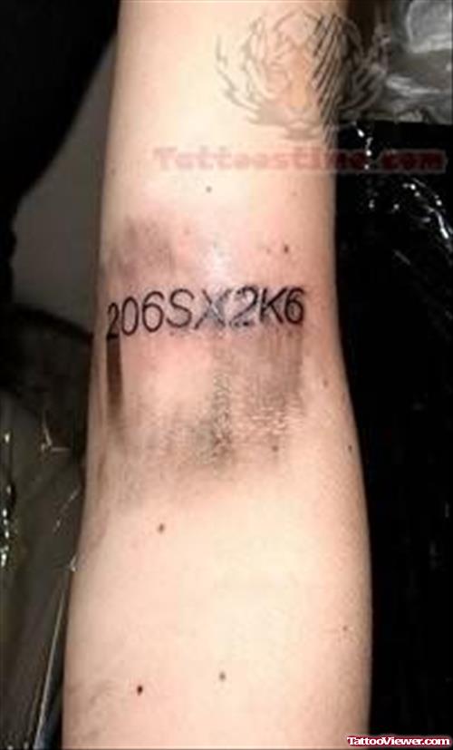 Numbered Homemade Tattoo