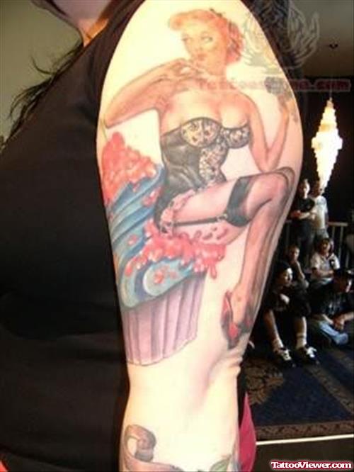Famous Pin Up Girl Tattoo