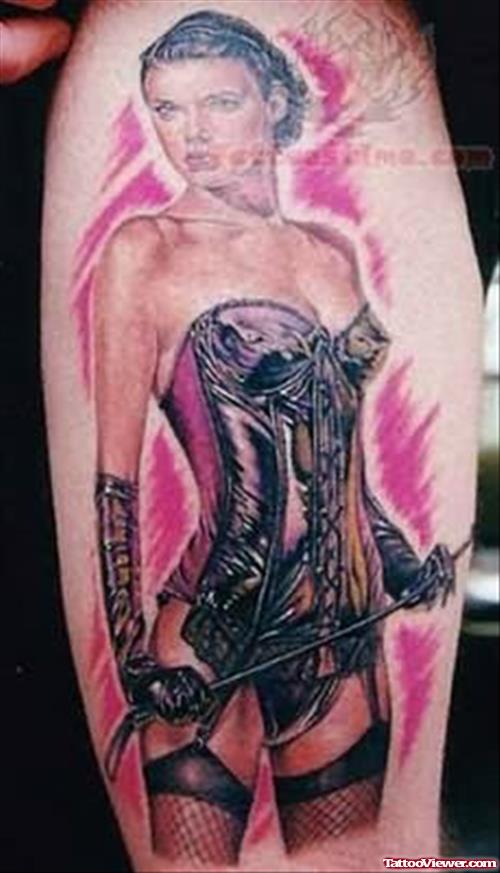 Pin Up Girl Awesome Tattoo