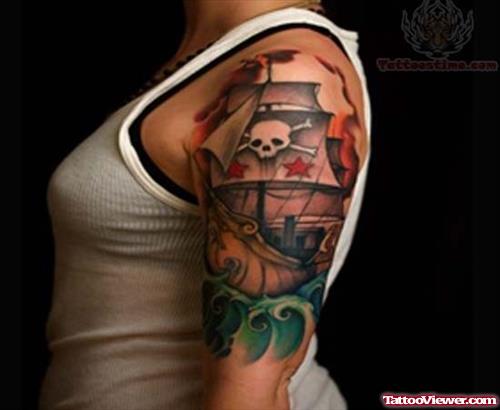 Pirate Tattoo For Women