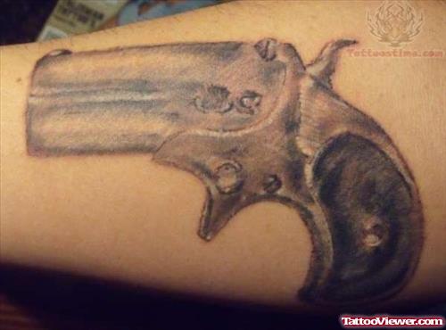 Derringer Pistol Tattoo