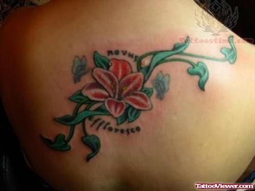Vine Tattoo On Back Body