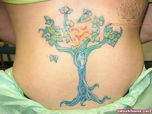 Tree Tattoo For Lower Back
