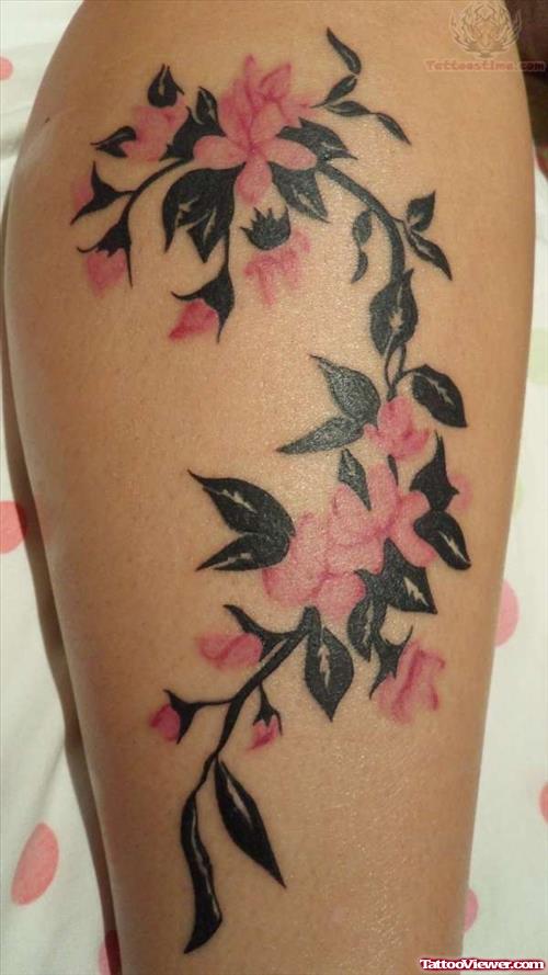 Beautiful Plants Flower Tattoo