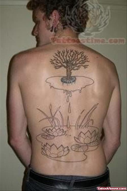 Impressive Tree Tattoo On Back Body