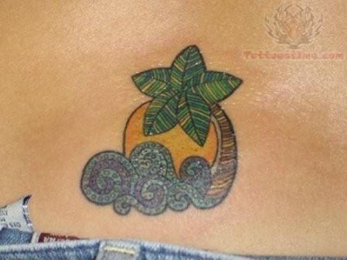 Plant Tattoo On Waist