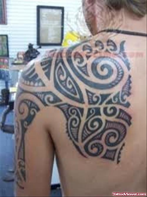 Polynesian Tattoo On Back
