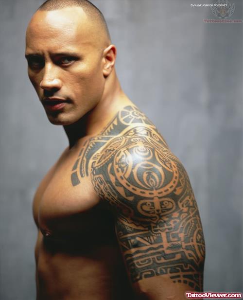 Polynesian Tattoos On Shoulder