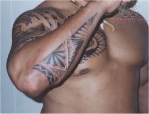Elbow Polynesian Tattoos
