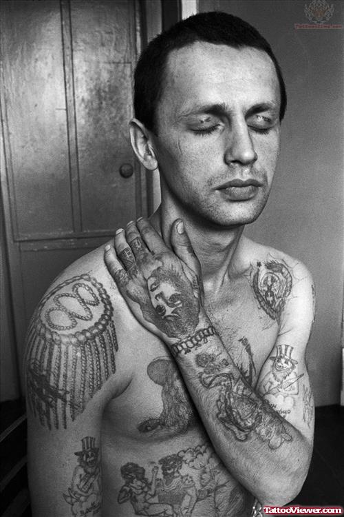 Russian Prison Tattoo On Body
