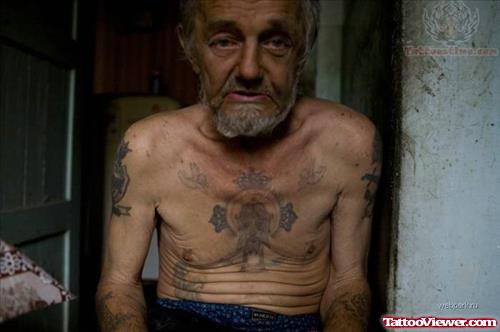 Old Man Prison Tattoo