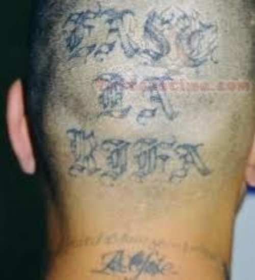 Back Head - Prison Tattoo