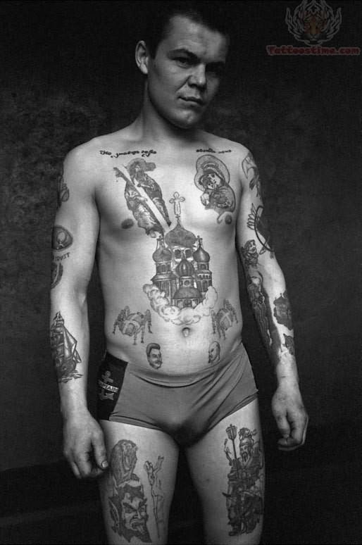 Russian Prison Tattoo On Full Body
