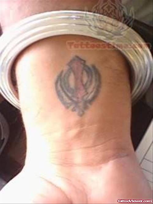 Khanda Tattoo On Wrist