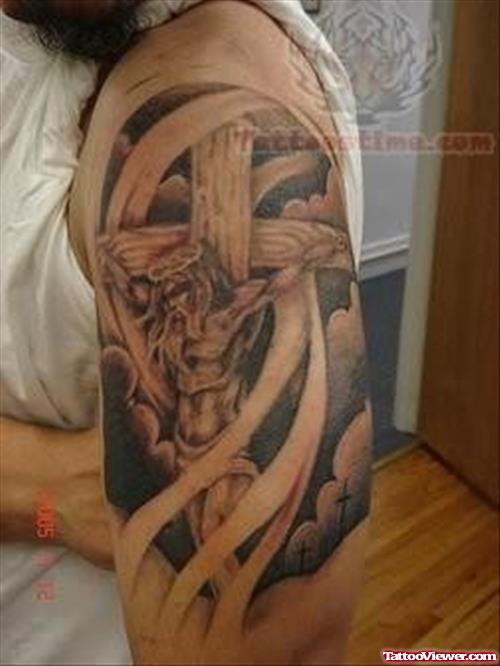 The Divine Cross Religious Tattoo