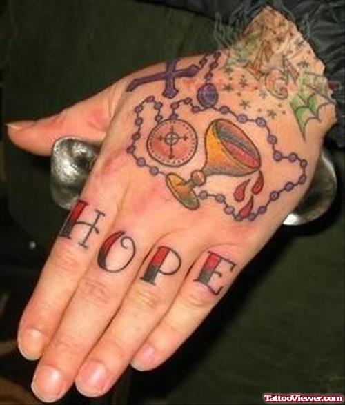 Hope Tattoo On Hand