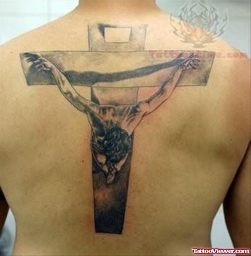 Jesus Christ Hanging Tattoo On Back