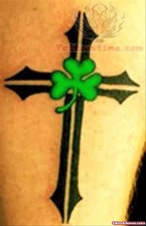 Christian Irish Cross Tattoo