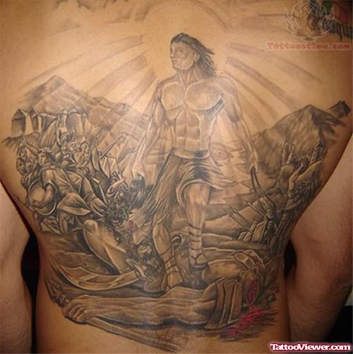 David And Goliath Religious Tattoo