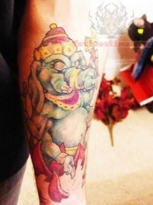 Hindu Religious Tattoo On Arm