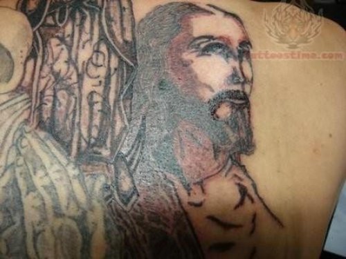 Jesus Christ Tattoo For Back
