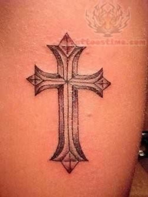 Christian Religious Cross Tattoo