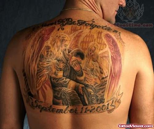 Upper Back Rememberence Tattoo