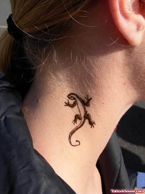 Lizard Tattoo for Young Girls