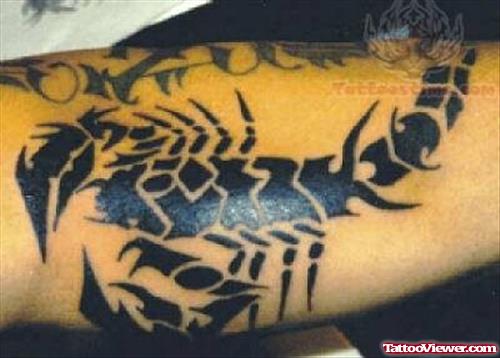 Black Scorpio Tattoo