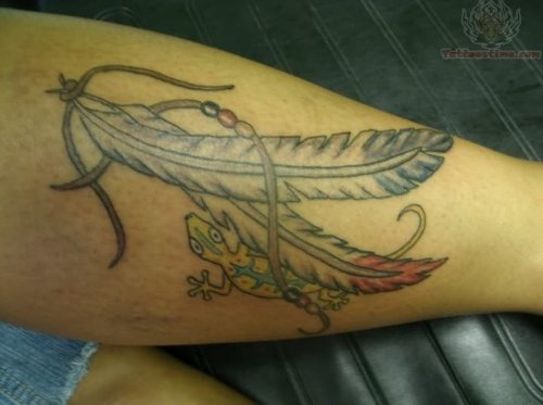 Native American Lizard Tattoo Design