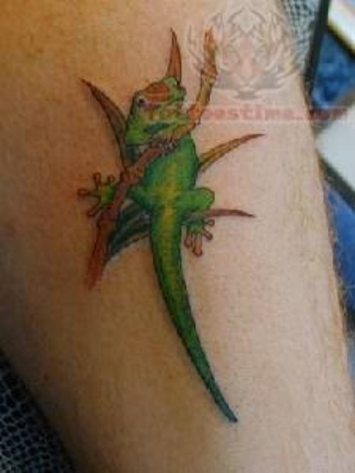Green Reptile Tattoo
